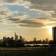 Skyline of Frankfurt / Main in Germany with the European Central Bank on the Right side.