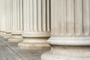 Classical columns close up architecture