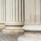 Classical columns close up architecture