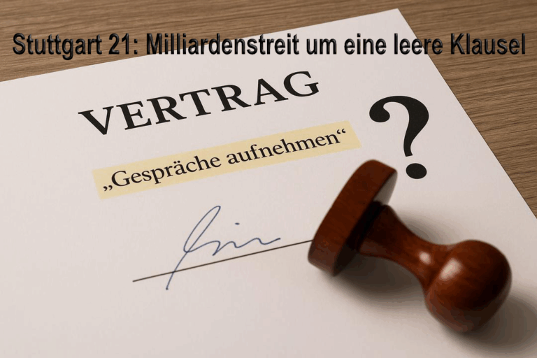 Vertragsrecht Stuttgart 21 – Sprechklausel Urteil